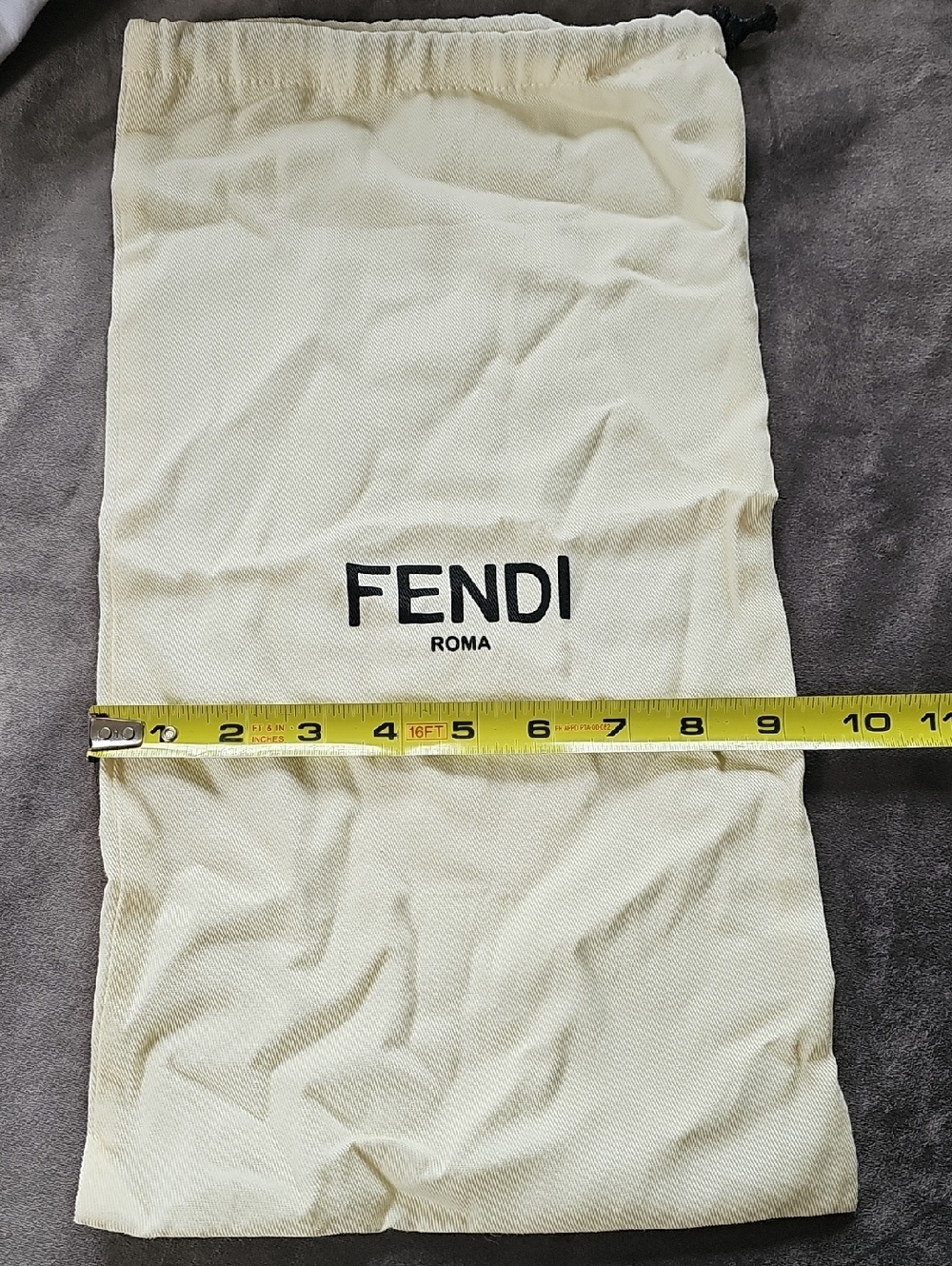 Fendi Roma Cream Dust Bag
